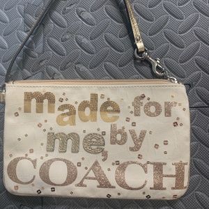 Coach “Made for me by Coach” Sparkle Sequence Wristlet